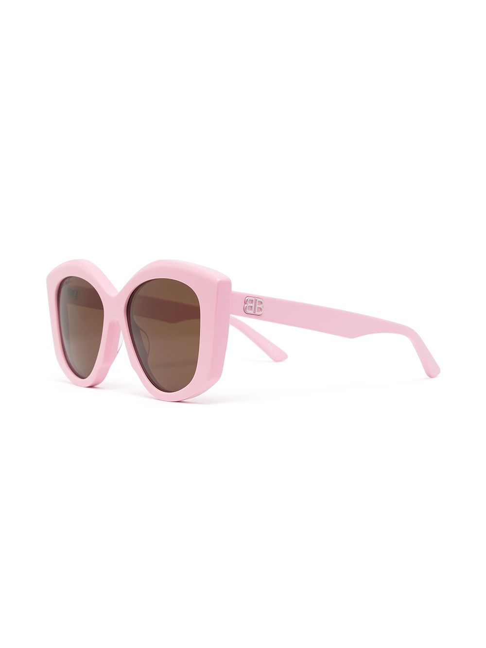 Shop Balenciaga Round-frame Tinted Sunglasses In Pink