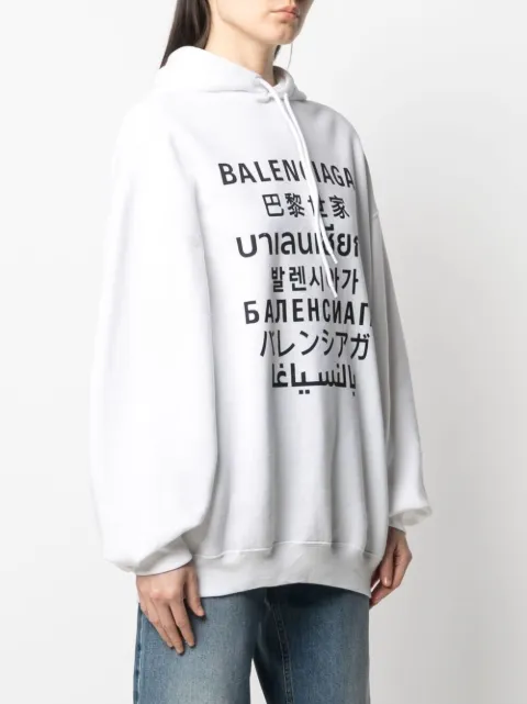 balenciaga hoodie logo on the back