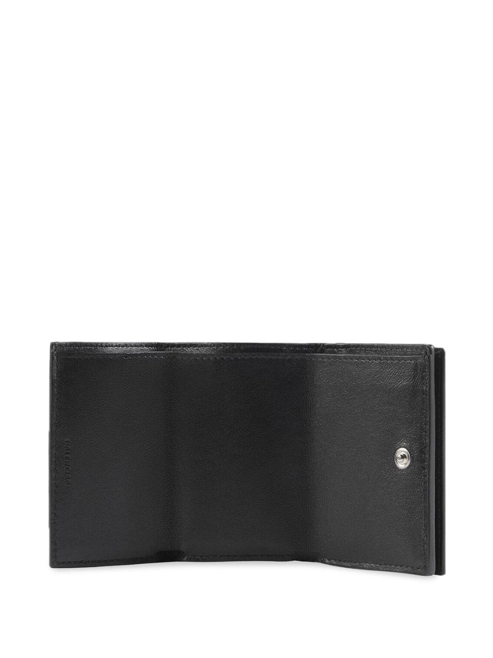 Shop Balenciaga Mini Logo-print Wallet In Black