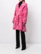 Balenciaga logo-print belted coat