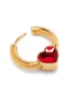 Balenciaga Force heart hoop earrings