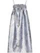 Image 1 of GANNI ruched-detail jacquard midi dress