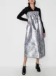 Image 2 of GANNI ruched-detail jacquard midi dress