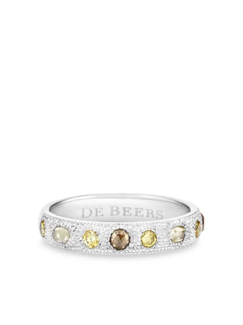 DE BEERS 18kt white gold Talisman diamond band ring