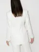 Materiel long shawl lapel linen blazer