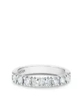 De Beers Jewellers platinum DB Classic half diamond eternity band - Silver