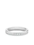 De Beers Jewellers platinum channel-set half eternity diamond band ring - Silver