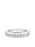 De Beers Jewellers platinum channel-set diamond eternity band - Silver