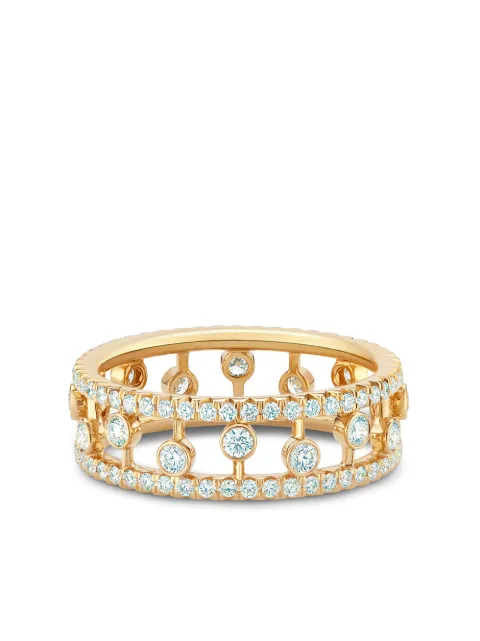 DE BEERS 18kt yellow gold Dewdrop diamond band ring