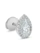 De Beers Jewellers أقراط ذهب أبيض عيار 18 بتصميم كمثرى مرصعة بالماس