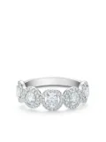 De Beers Jewellers platinum Aura motif half diamond eternity band - Silver