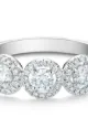 De Beers Anello a fascia Aura in platino con diamanti
