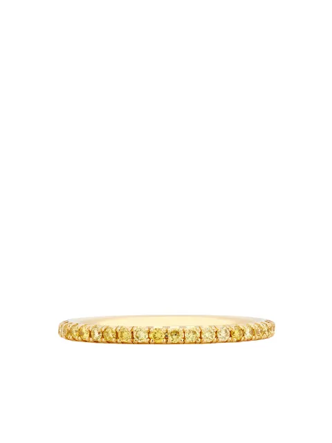 DE BEERS 18kt yellow gold Aura Eternity diamond band ring