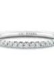 De Beers Jewellers خاتم عريض ذهب أبيض عيار 18 مرصع بالماس