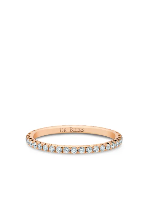 DE BEERS 18kt rose gold Aura diamond eternity band ring