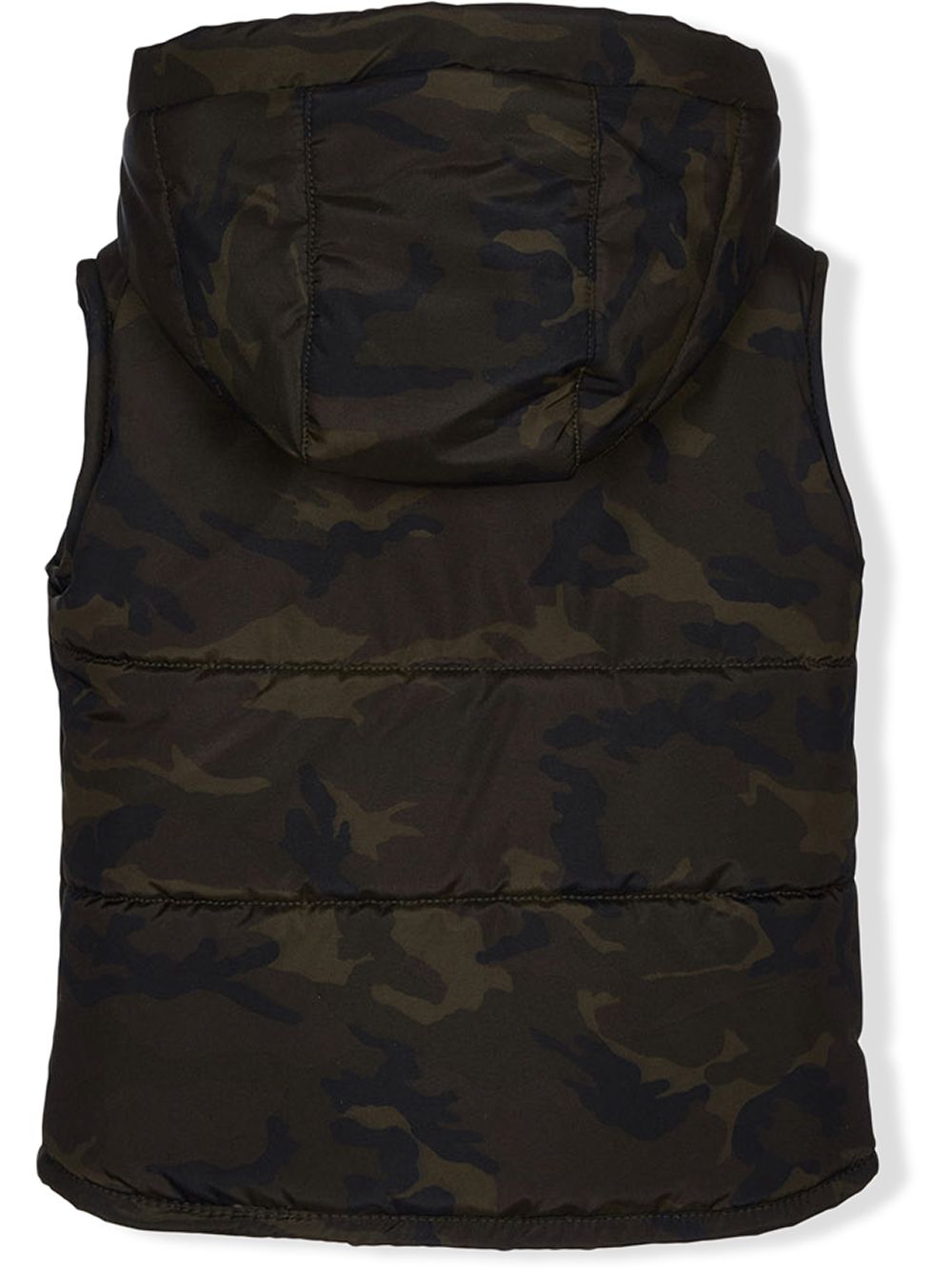 Shop Lapin House Camouflage-print Hooded Gilet In Green