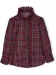 Image 1 of Lapin House ruffled tartan shirt
