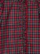 Lapin House ruffled tartan shirt