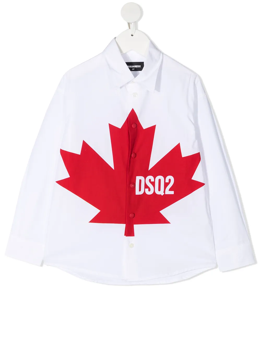 

Dsquared2 Kids playera con hoja de arce estampada - Blanco