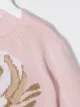 Monnalisa rose intarsia jumper