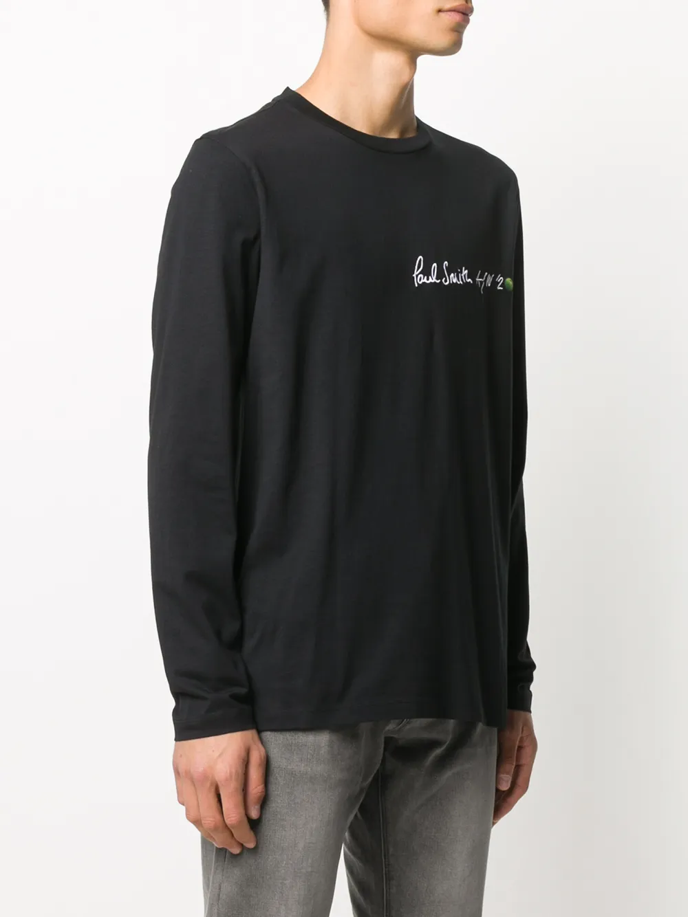 Paul Smith Logo Print T-shirt In Black