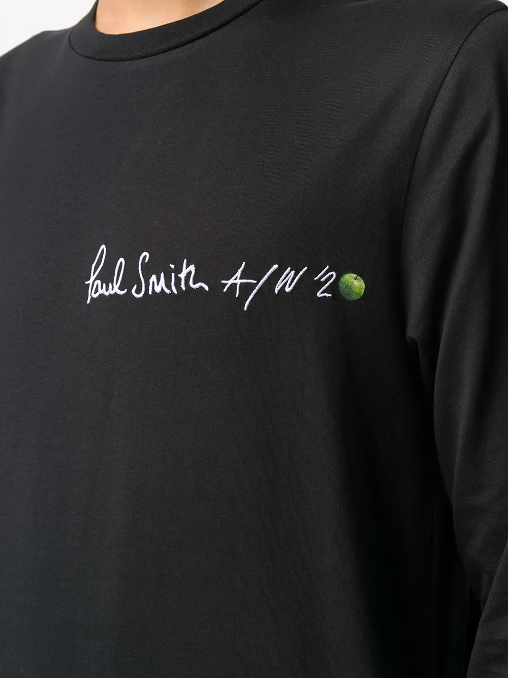 Paul Smith Logo Print T-shirt In Black