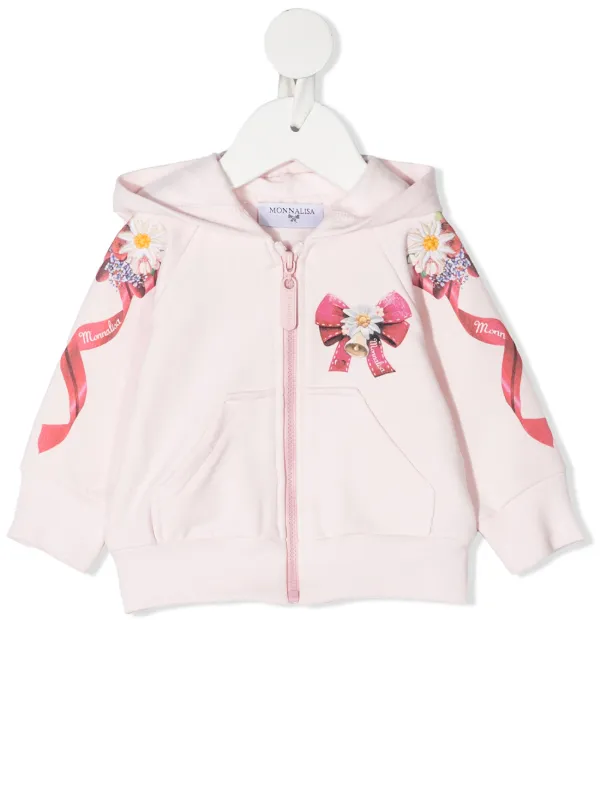 floral zip hoodie
