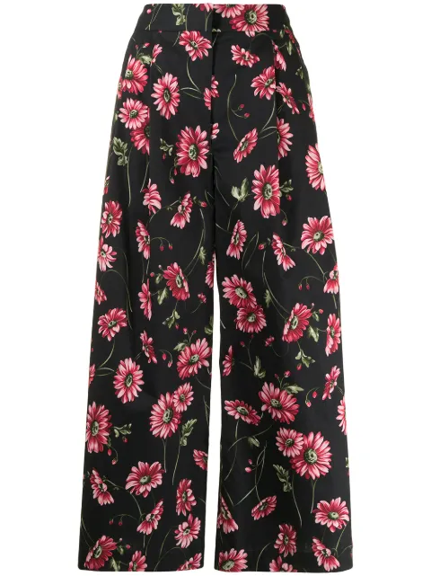 Adam Lippes floral-print cotton culottes