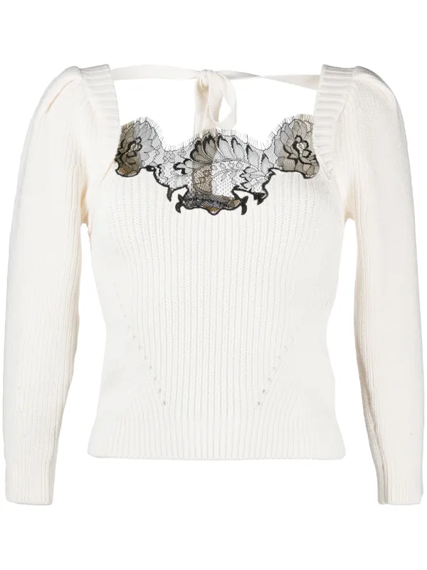 white lace jumper