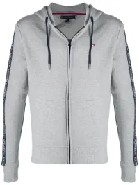 tommy hilfiger tape zip hoodie