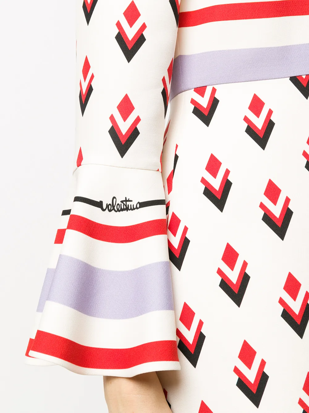 Valentino Garavani Jurk met geometrische print Beige