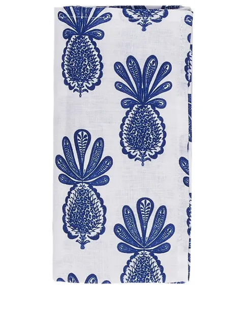 La DoubleJ pineapple-print linen napkins (set of 6)