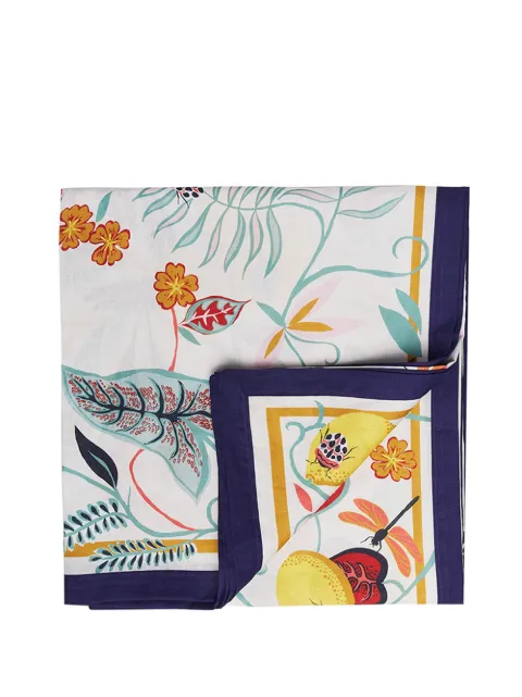 La DoubleJ floral-print linen tablecloth