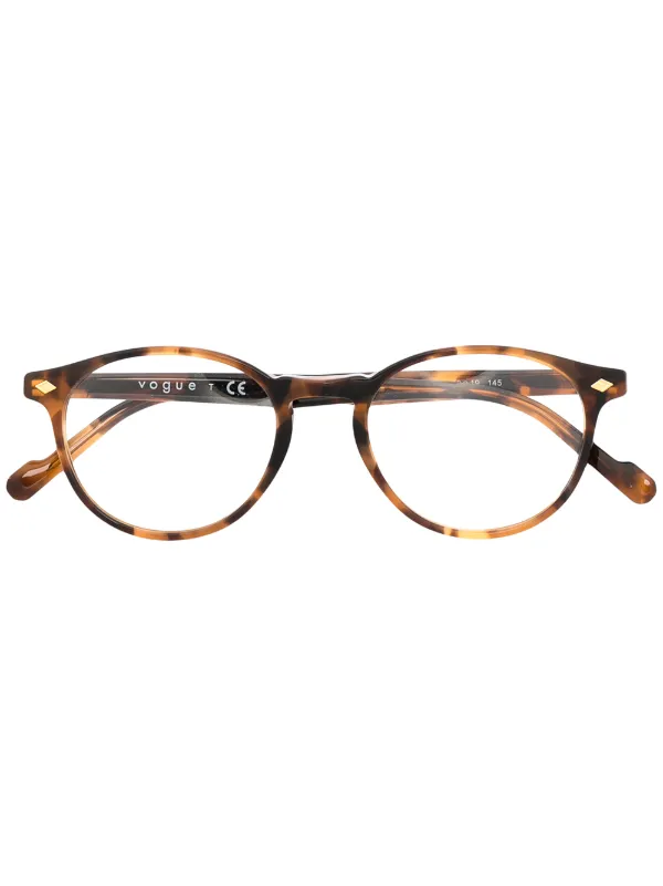 Vogue Eyewear Round Tortoiseshell Glasses Brown FARFETCH AO