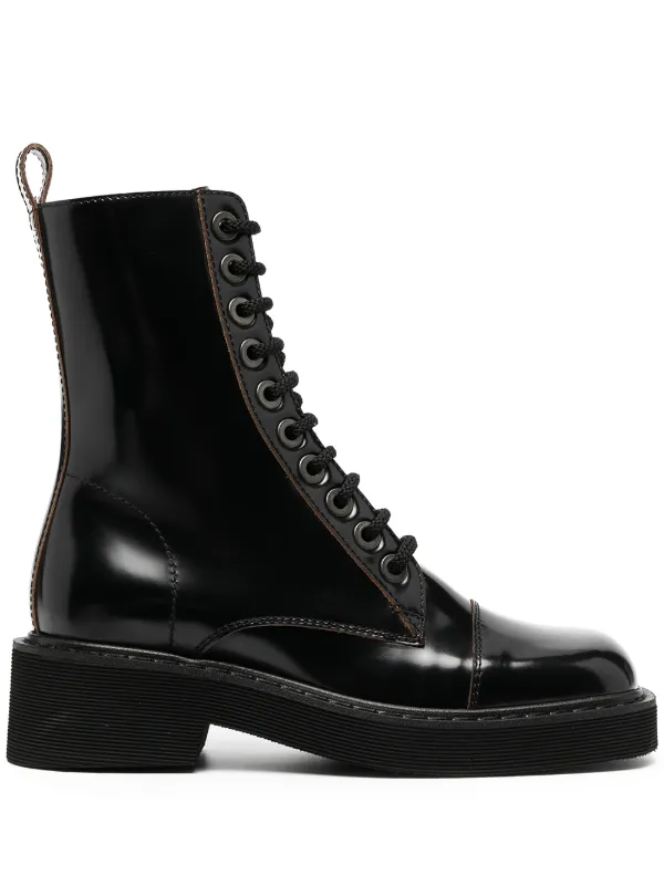 round toe combat boots