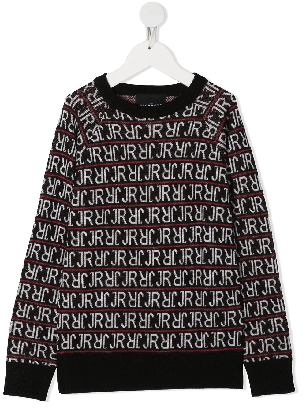 Image 1 of John Richmond Junior intarsia logo knit jumper