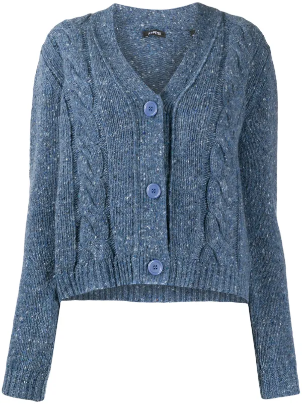 blue cable knit jumper womens