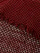 Destin check print frayed scarf