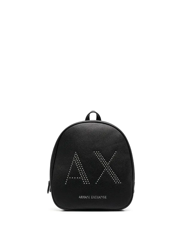 Shop Armani Exchange Logo Studded Backpack With Express Delivery Farfetch