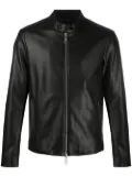 Armani Exchange faux leather bomber jacket - Black