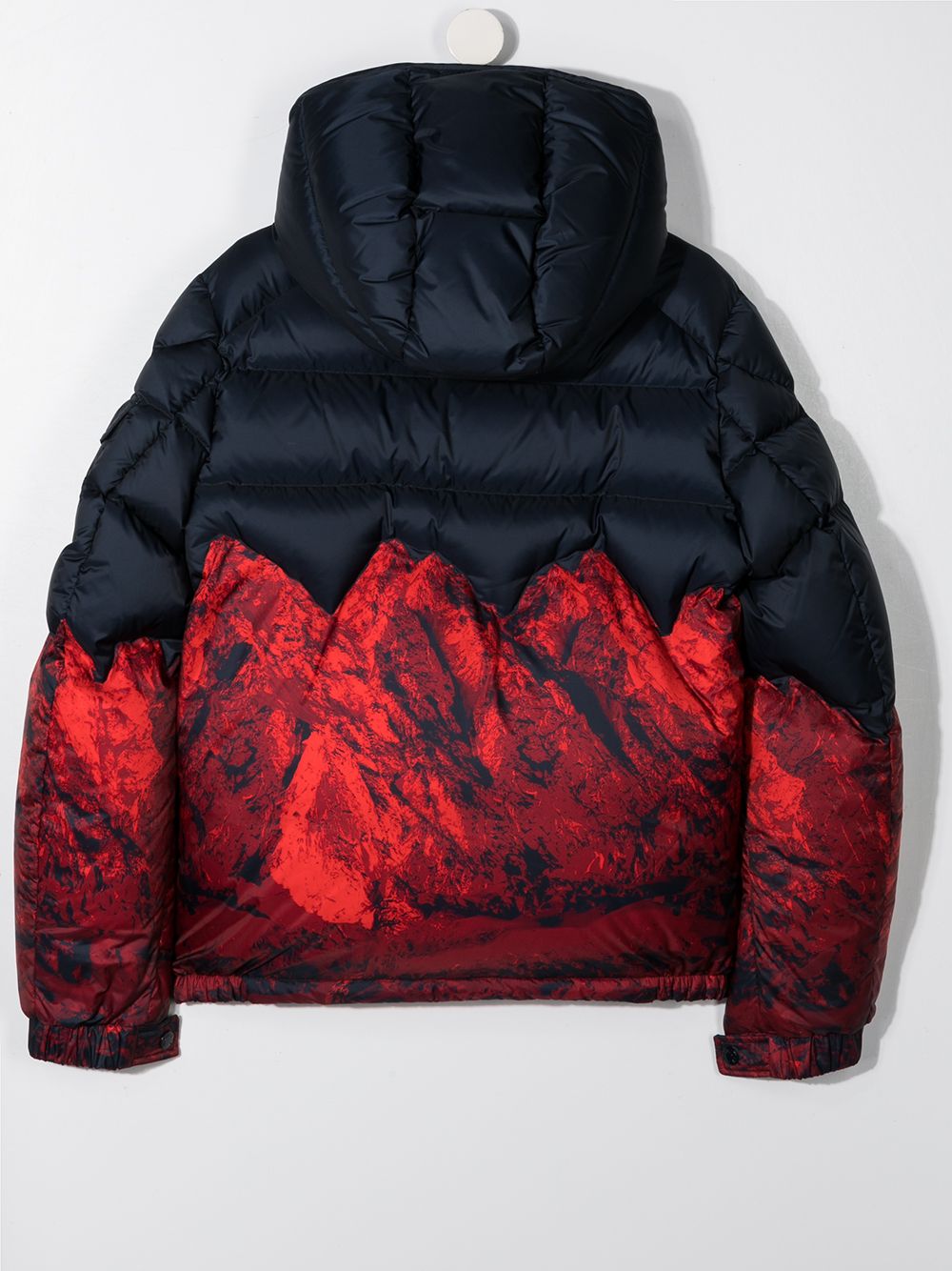 фото Moncler kids пуховик с принтом