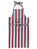 La DoubleJ stripe-print cotton apron - Blue