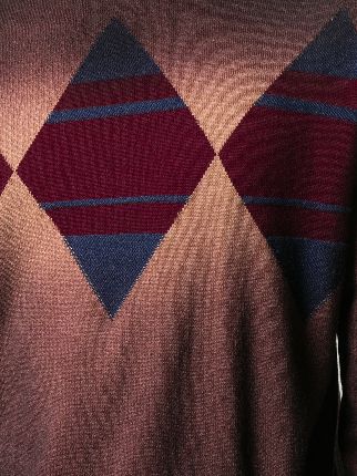 diamond panelled knit jumper展示图