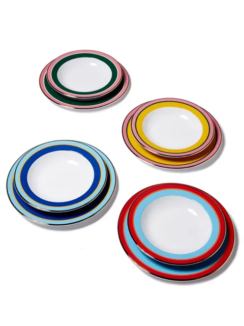 La DoubleJ set of 8 soup and dinner plates