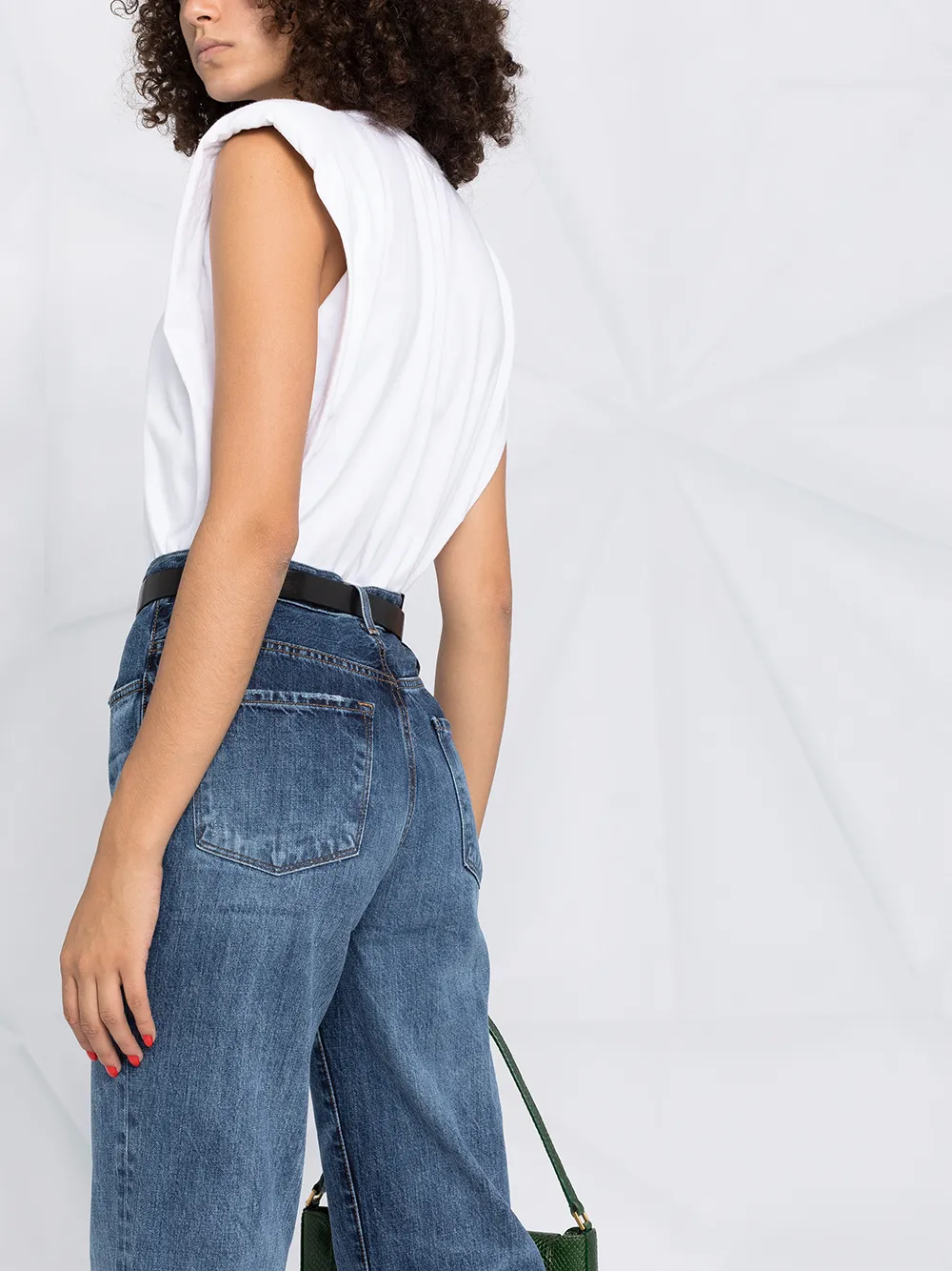 фото J brand cropped wide-leg jeans