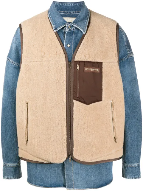 Mastermind World faux shearling gilet