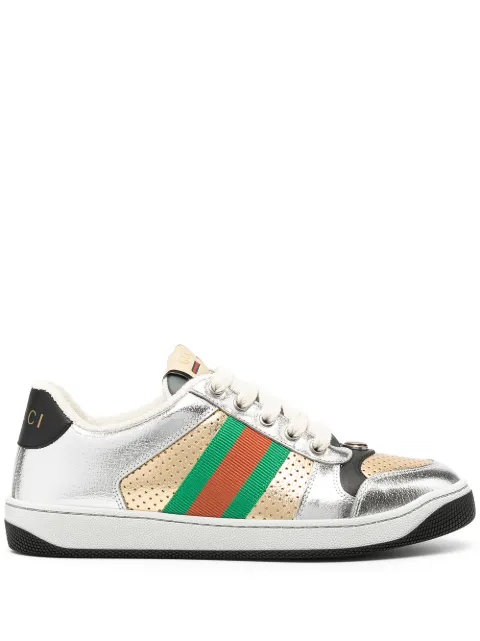 silver gucci trainers