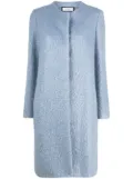 Peserico concealed front coat - Blue