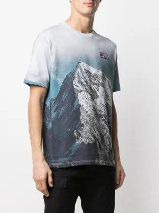 mountain-print T-shirt展示图