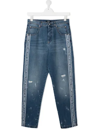 balmain jeans paint
